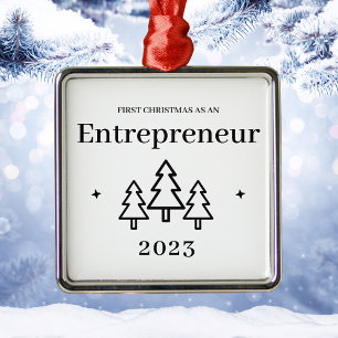 Adorno Metálico Primer empresario de Navidad estilo de lujo