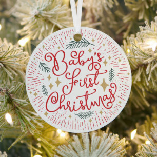 Adorno Metálico Primer Metalizado de un bebé dibujado a mano