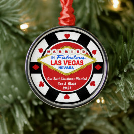 Adorno Metálico Primer Navidad Casado Ornament Vegas 2023