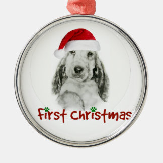Adorno Metálico Primer navidad del perrito