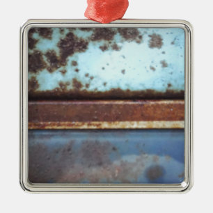 Adorno Metálico Primer oxidado azul y verde azulado del camión