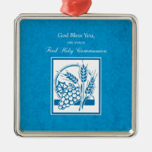 Primera comunión, trigo, uvas azul