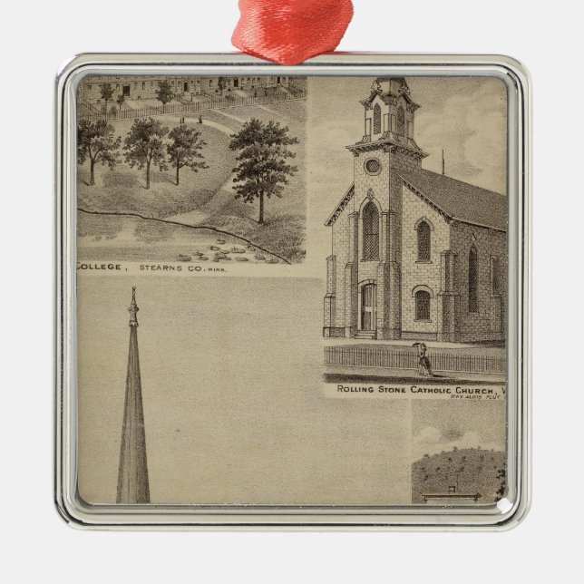 Adorno Metálico Primera iglesia de Universalisty, Minneapolis, (Frente)