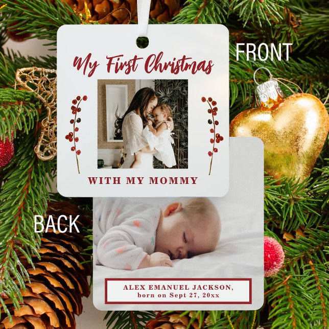 Adorno Metálico Primera madre de Navidad y bebé 2 foto (Subido por el creador)