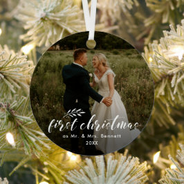 Adorno Metálico Primera Moda navideña festividad manuscrita