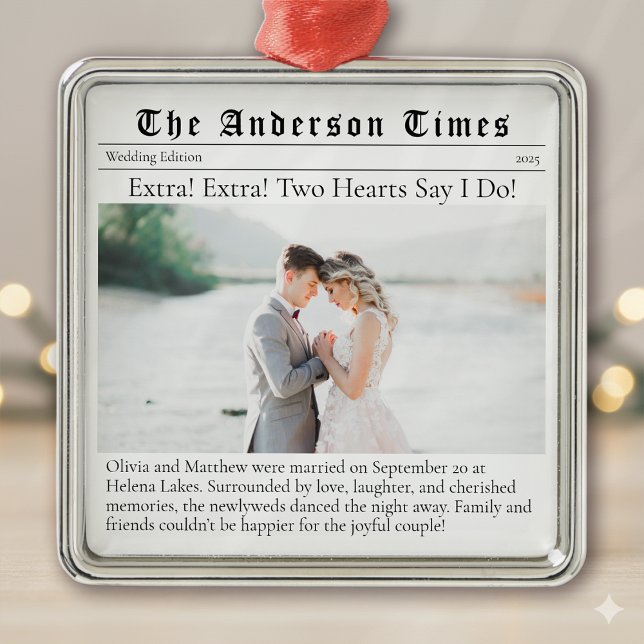 Adorno Metálico Primera Navidad casada | Anuncio de boda (Subido por el creador)