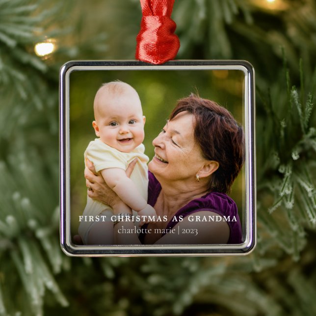 Adorno Metálico Primera Navidad como elegante festividad fotográfi (Árbol)