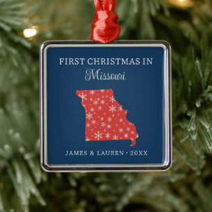 Adorno Metálico Primera Navidad de Pareja en Missouri Estado de EE