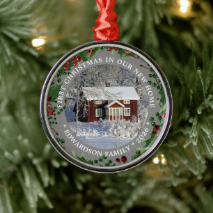 Adorno Metálico Primera Navidad en la foto de nuestra nueva casa