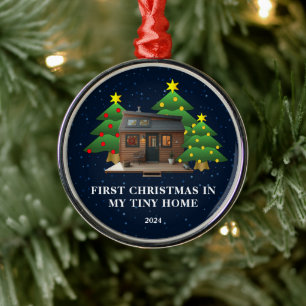 Adorno Metálico Primera Navidad en mi pequeño hogar rústico