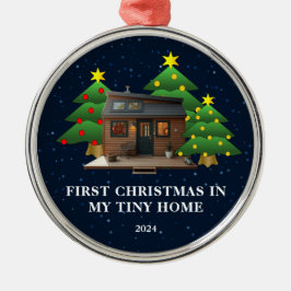 Adorno Metálico Primera Navidad en mi pequeño hogar rústico