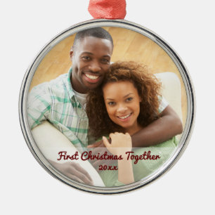 Adorno Metálico Primera Navidad juntos pareja casada involucrada