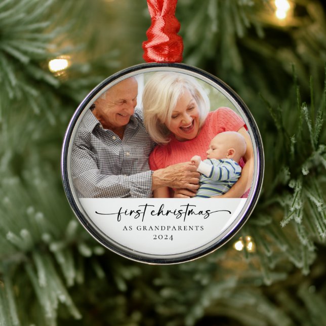 Adorno Metálico Primera Navidad, los abuelos fotografían a Keepsak (Árbol)