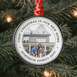 Adorno Metálico Primera Navidad Nueva foto en casa moderna en blan