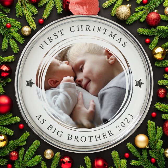 Adorno Metálico Primera Navidad personalizada como foto de Gran He (Subido por el creador)