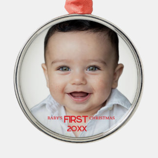Adorno Metálico Primera Navidad Personalizada del Bebé