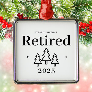 Adorno Metálico Primera Navidad Retirado Recuerdo de Jubilación