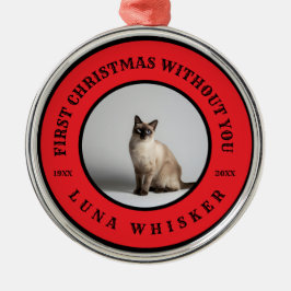 Adorno Metálico Primera Navidad Sin Ti Memorial de Mascotas