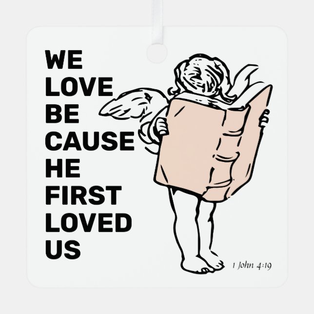 Adorno Metálico Primero nos amó (Anverso)