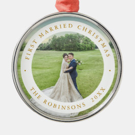 Adorno Metálico Primeros Navidades casados con foto de Personaliza