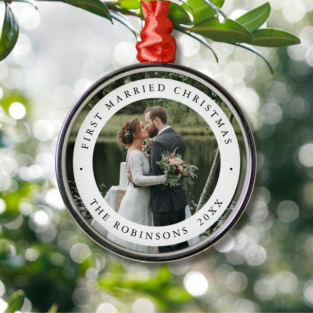 Adorno Metálico Primeros Navidades casados con foto de Personaliza (Subido por el creador)
