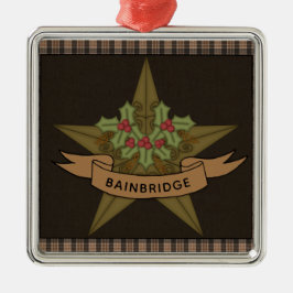 Adorno Metálico Primitive Star & Berries Navidades personalizados