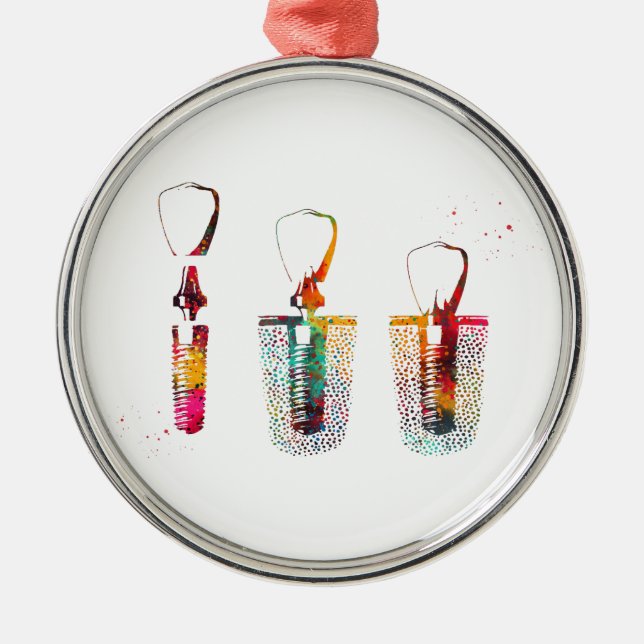 Adorno Metálico Procedimiento del implante dental (Frente)