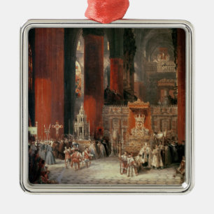 Adorno Metálico Procesión en la catedral de Sevilla, 1833 (aceite