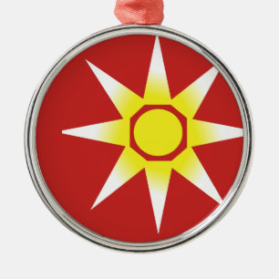 Adorno Metálico Producto amarillo blanco mágico Sun