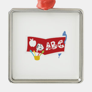Adorno Metálico Profesor ABC