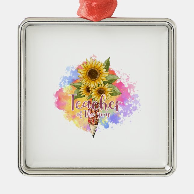 Adorno Metálico Profesor Del Año (Frente)