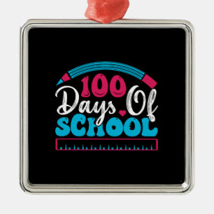 Adorno Metálico Profesora 100 Días De Escuela