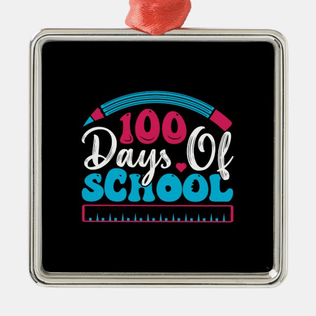 Adorno Metálico Profesora 100 Días De Escuela (Frente)