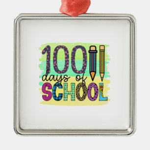 Adorno Metálico Profesora 100 Días De Escuela