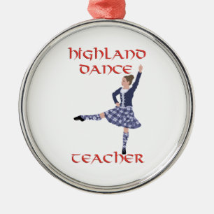 Adorno Metálico Profesora de danza escocesa de Highland - Azul