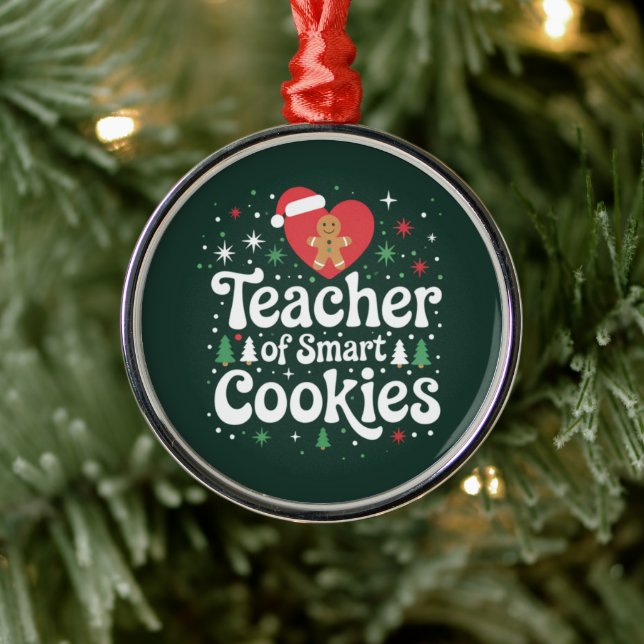 Adorno Metálico Profesora De navidades De Cookies Inteligentes (Árbol)