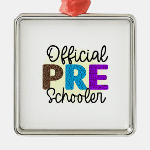 Adorno Metálico Profesora Oficial de Preescolar