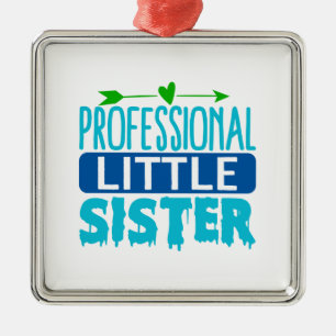 Adorno Metálico Professional Little Sister Blue Paint Drip