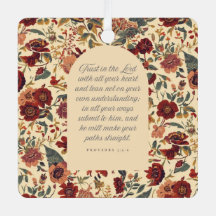 Proverbios 3:5–6 Confía en el Señor Vintage Floral