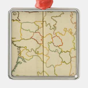 Adorno Metálico Provincias, esquema de Francia