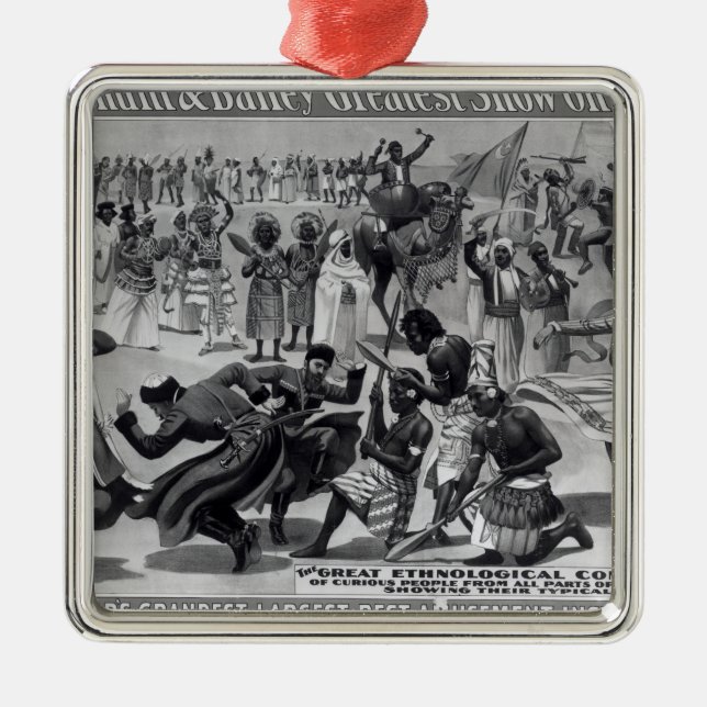 Adorno Metálico Publicidad de poster, 'el Barnum y el Bailey (Frente)
