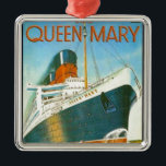 Adorno Metálico Publicidad del vintage, RMS Queen Mary<br><div class="desc">Publicidad del vintage,  RMS Queen Mary,  trazador de líneas transatlántico</div>