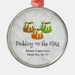 Adorno Metálico PUDDING EN LA Novedad GLITZ | NAVIDADES
