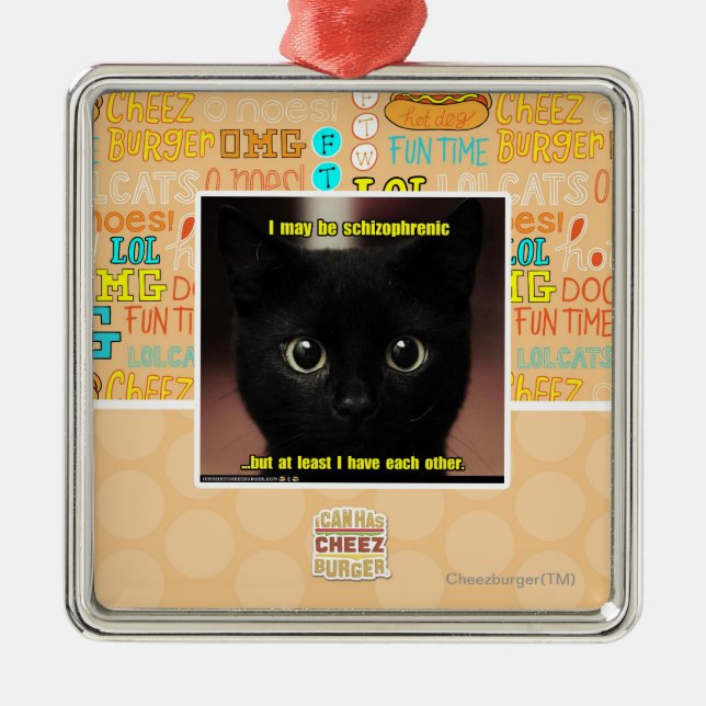 Adorno Metálico Puedo ser esquizofrénico (Frente)