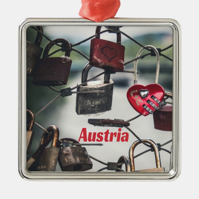 Adorno Metálico Puente Austria Love Locks Salzburg (Frente)