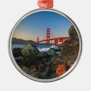 Adorno Metálico Puente Golden Gate en la oscuridad el San
