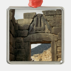 Adorno Metálico Puerta del león sobre la entrada