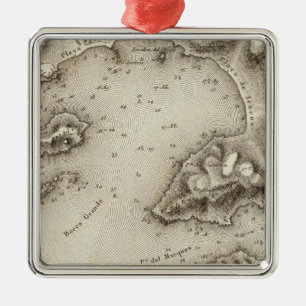 Adorno Metálico Puerto del mapa de Acapulco