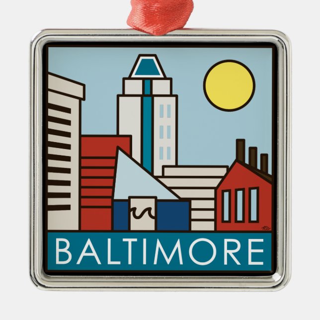 Adorno Metálico Puerto interno de Baltimore (Frente)