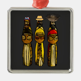 Adorno Metálico Puerto Rican Three Wise Men